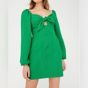 Sheike Elegant Green Dress with Bow Detail size 10